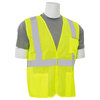 Erb Safety Vest with Pockets, Economy, Hi-Viz, Lime, 6X 61636